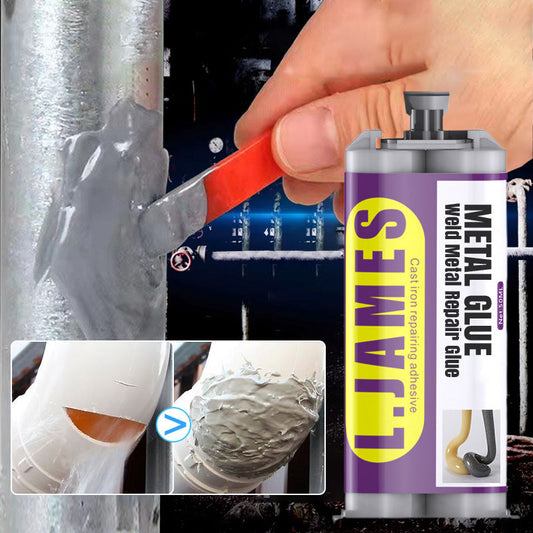 🥳PROMOÇÃO 2026🥳💞+50K VENDIDOS!🚗💨 50% OFF! Cola Reparadora de Metal – Repara canos de escapamento, tubulações e muito mais. Cura em temperatura ambiente – lixe, perfure e pinte após a cura! 🌟💪