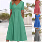 👗Vestidos longos de manga curta com decote em V para mulher💙