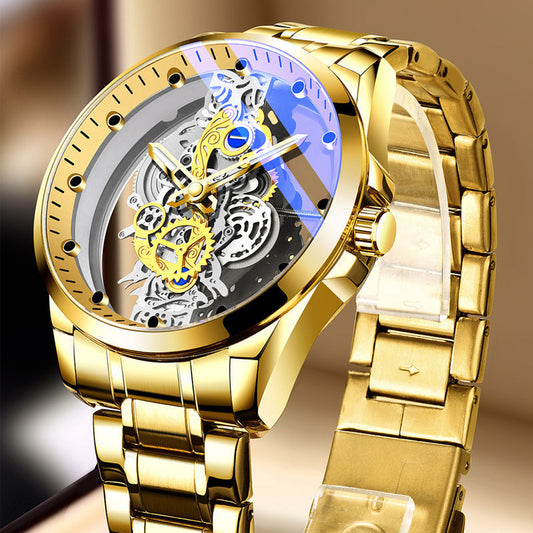 ⌚ DESCONTO DE 50% POR TEMPO LIMITADO! ✨ Relógio esqueleto de dupla face — Elegante, luminoso, apelativo 💎