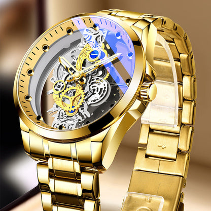 ⌚ DESCONTO DE 50% POR TEMPO LIMITADO! ✨ Relógio esqueleto de dupla face — Elegante, luminoso, apelativo 💎