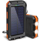 20000mAh Portable Power Bank with Solar Charger and LED Flashlight