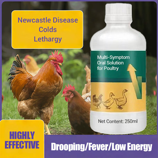 Multi-symptom oral solution for poultry