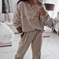 Women's long-sleeved top and pants set