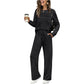 Women's Round Neck Top and Drawstring Pants Se