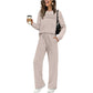 Women's Round Neck Top and Drawstring Pants Se