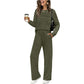 Women's Round Neck Top and Drawstring Pants Se