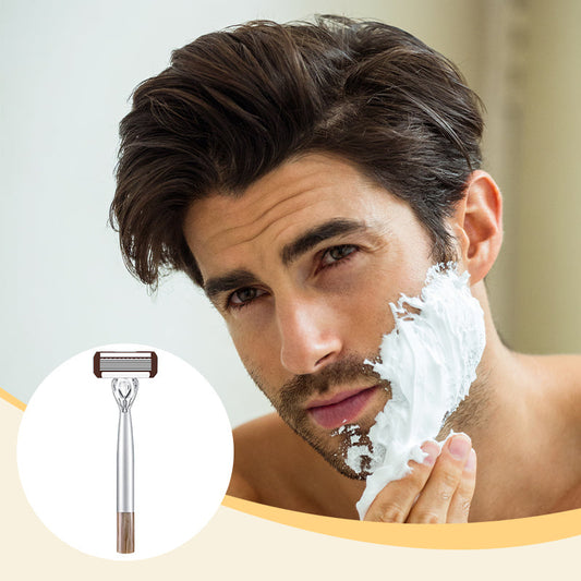 Manual razor with multi-stain blades