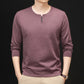 Men's Casual Fashion Solid-Color Long-Sleeve Top