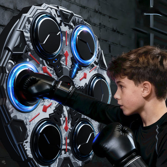 🥊 50% de desconto hoje ✨ Máquina interativa de boxe musical inteligente — Bluetooth e 3 modos de velocidade 🎵