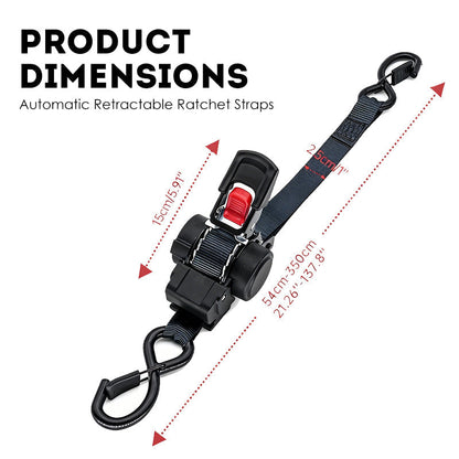 🔧🔒 Auto-Retractable Ratchet Strap — Secure Your Load Every Time! 🚚
