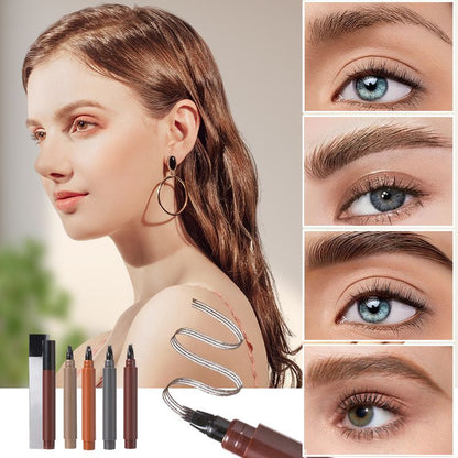 🔥Último dia – Compre 1 e ganhe 1 grátis!🎁Mais de 50 mil vendidos! Quase esgotado ✨✏️ Caneta à prova de água com 4 pontas para barba e sobrancelhas – À prova de manchas, aspeto natural e longa duração 🌟