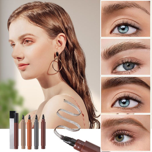 🔥Último dia – Compre 1 e ganhe 1 grátis!🎁Mais de 50 mil vendidos! Quase esgotado ✨✏️ Caneta à prova de água com 4 pontas para barba e sobrancelhas – À prova de manchas, aspeto natural e longa duração 🌟