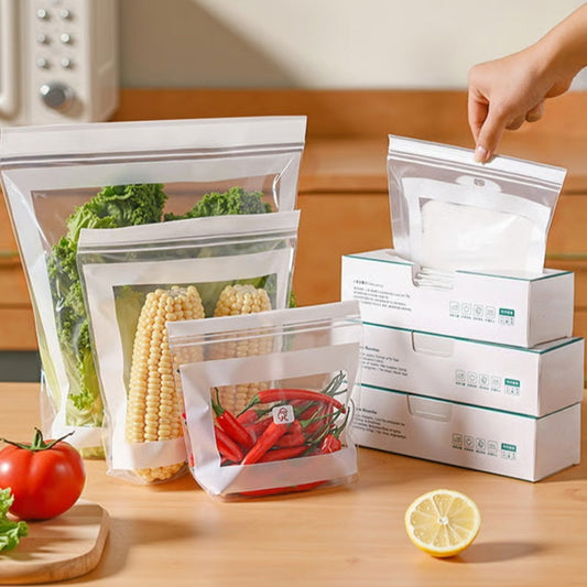 💎🔐 Oferta Exclusiva Para Membros｜Sacos Transparentes Reforçados Com Dupla Vedação, Apto Para Alimentos
