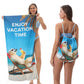 Mochila Toalha de Praia Estampada 2 em 1