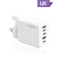Carregador rápido de 120 W com 5 portas