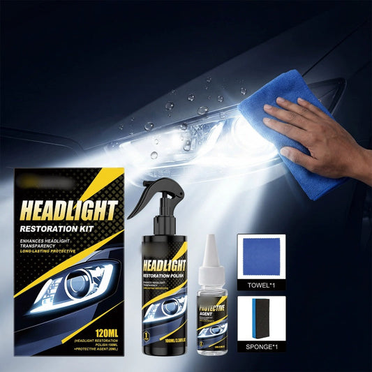 🔥Promoção por Tempo Limitado 50% DE DESCONTO!🔥Kit Profissional de Polimento e Selante para Faróis