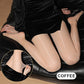 Collants transparentes brilhantes de cintura subida para mulher