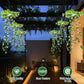 🍃💡Solar Hanging Basket Light with Artificial Greenery – Waterproof Warm White LED🔥