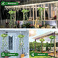 🍃💡Solar Hanging Basket Light with Artificial Greenery – Waterproof Warm White LED🔥