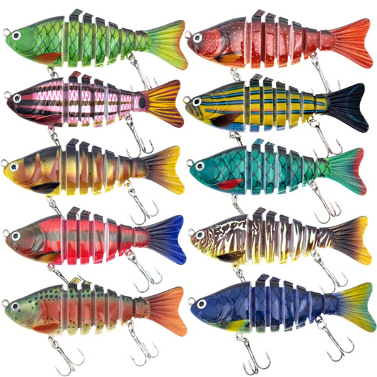 🎣 50% DE DESCONTO! 🐟 Isca artificial natatória biónica com vários segmentos – Movimento realista, design atraente e ideal para capturar peixes grandes 🌊