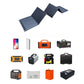 Conjunto de carregador solar com painel dobrável