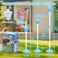 Máquina de bolas de sabão portátil automática para crianças, brinquedo de primavera e verão com luzes, soprador recarregável para exterior – o melhor presente de Páscoa para as crianças