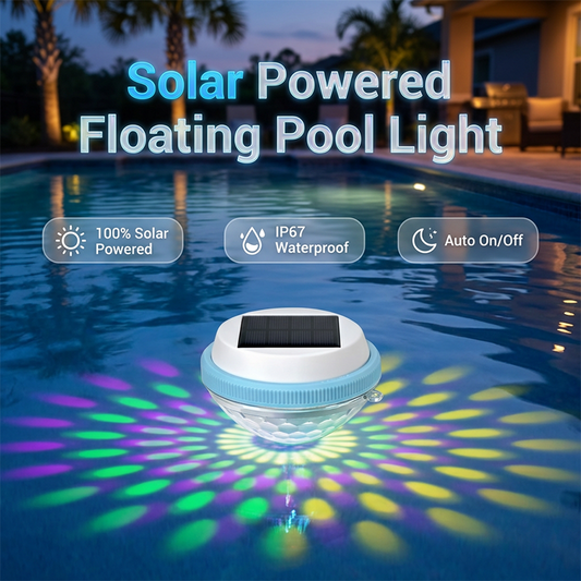 🔥 Os preços caíram! Garanta antes que acabe 🏃‍♂️ Luz LED solar flutuante para piscina