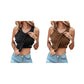 🔥Promoção - 49% de desconto✨Top de malha canelada para mulher com sutiã integrado