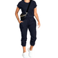🔥Desconto de 50% no último dia!🔥Fato de treino feminino – confortável, com bolsos, cordão ajustável, casual