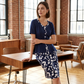 👗50% DE DESCONTO AGORA! 🤍Conjunto de saia lápis e top em blocos de cor – Realça a silhueta, é elegante e perfeito para o escritório, jantares e ocasiões especiais – Conjunto versátil de duas peças ✨