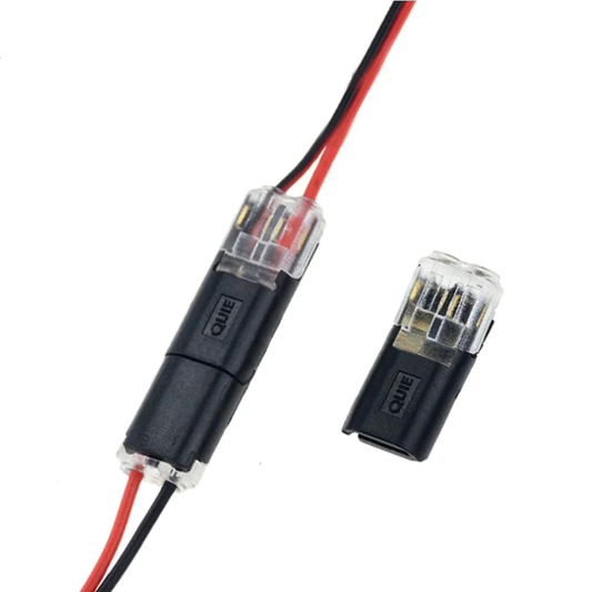 Conector de Ficha com 2 Fios e Patilha de Bloqueio