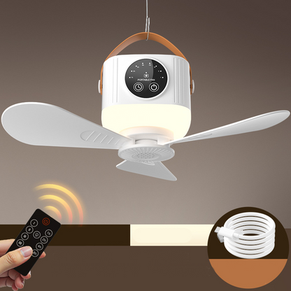 ⏰ Oferta por tempo limitado: 50% de desconto num ventilador de teto recarregável com luzes LED! 🌬️✨