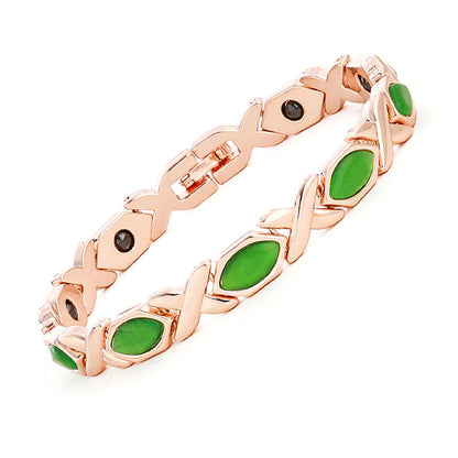 📢📢50% DE DESCONTO !! ⏰Pulseira magnética Cross & Cat's Eye