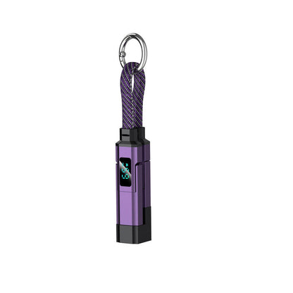 🔥Desconto de 50% no último dia!🔥Cabo de carregamento com porta-chaves e ecrã digital 4 em
