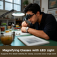 🔍 50% DE DESCONTO POR TEMPO LIMITADO! ✨ Óculos de Lupa LED de Precisão – Lentes Intercambiáveis, Ótica HD, Mãos Livres