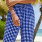 🌸 50% OFF – Capri xadrez feminina (tamanho até o joelho) | Perfeita para dias quentes, looks casuais e passeios