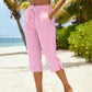 🌸 50% OFF – Capri xadrez feminina (tamanho até o joelho) | Perfeita para dias quentes, looks casuais e passeios