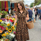 👗🐆Vestido elegante com bainha virada e padrão de leopardo para mulher