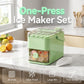 Press-Type Ice Cube Maker with Storage Bin