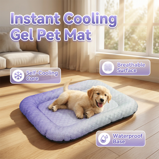 🐶🐱❄️ Tapete de Gel Refrescante para Pets – Alívio do Calor de Verão, Respirável, Atóxico, Tapete Fresco para Dormir para Cães e Gatos