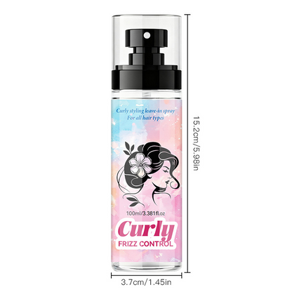 Spray hidratante anti-frizz para cabelos encaracolados