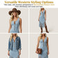🤠 DESCONTO DE 50% POR TEMPO LIMITADO! ✨ Vestido justo sem mangas com borlas ao estilo western retro – bainha com franjas, fecho de correr à frente, estilo cowgirl 🌵