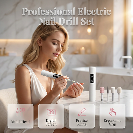 🥳 PROMOÇÃO QUENTE DE 2026 🥳💞 Mais de 50 mil unidades vendidas! 💅✨ 50% de desconto! Lixa elétrica profissional para unhas – Alisa unhas grossas, ecrã com 99 velocidades. Várias cabeças para dar forma e polir. Um salão de beleza em casa! 🌟💎