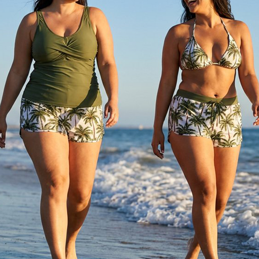 🔥Conjunto de biquíni de 3 peças para mulher com top e calções