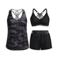 🔥Conjunto de biquíni de 3 peças para mulher com top e calções
