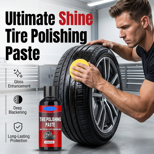 🥳 PROMOÇÃO QUENTE DE 2026 🥳💞 MAIS DE 50 MIL UNIDADES VENDIDAS! ☀️🛡️ COMPRE 3 E GANHE 2 GRÁTIS! Pasta de polimento para pneus pretos – proteção UV, hidratação profunda. Mantém os pneus pretos e brilhantes durante semanas. Uma pechincha duradoura! 🌟💧
