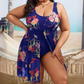 🎉 LIMITED TIME 50% OFF! 👗 Women's Floral Print One Piece Swim Dress – Flowy A-Line Skirt & Tummy Control Panel 🌸