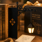 Suportes para livros em forma de candeeiro de rua retro em miniatura