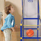 Brinquedo de basquetebol com retorno automático da bola – Diversão de arcada segura e portátil