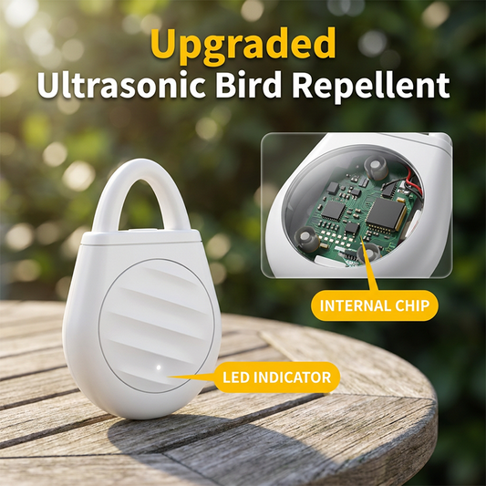 ⏳🔥OFERTA LIMITADA 50% OFF! ⏰Repelente Ultrassônico Portátil para Pássaros com Chaveiro